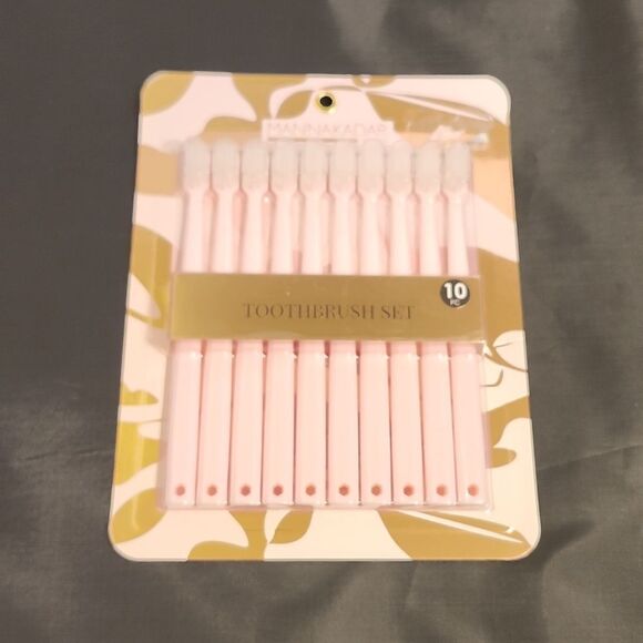 BRAND NEW MANNAKADAR  PINK TOO TOOTHBRUSH BRUSH SETS - Picture 9 of 9